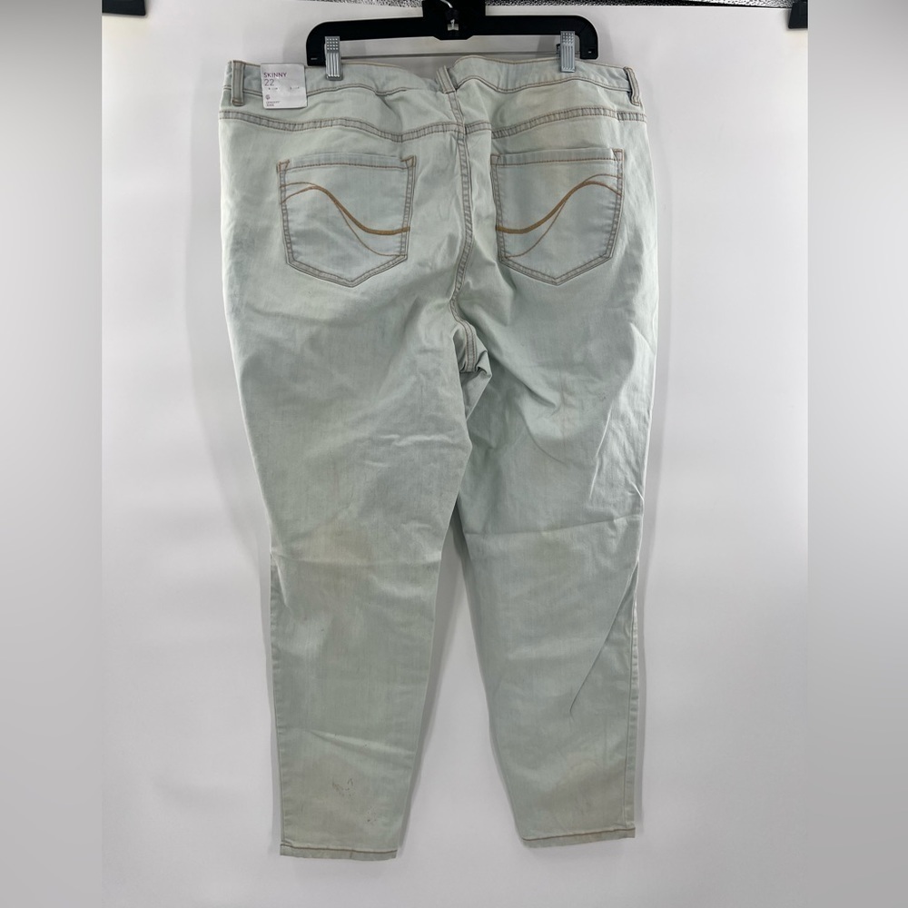 Lane Bryant grey washed skinny jeans size 22 - Picture 7 of 12
